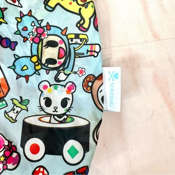 NWT Tokidoki Universa Print Reusable Foldable Shopper Tote Bag - Picture 5 of 10